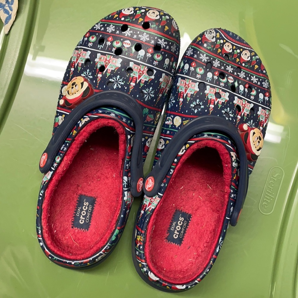 Disney fuzzy crocs